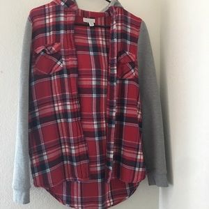 Flannel hoodie
